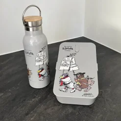 Flåklypa matboks 8x12x19 cm Retro grå