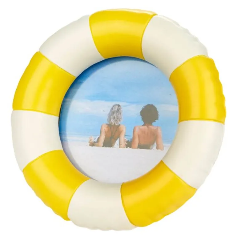 Floats fotoramme 17,2 cm gul/hvit