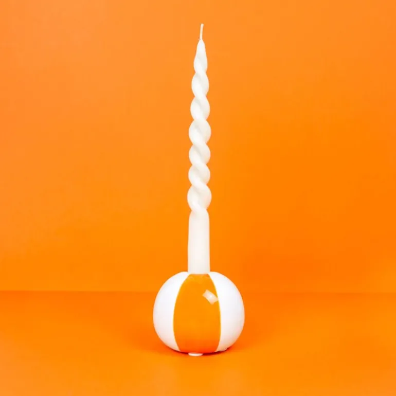 Floats lysestake 8 cm Beachball oransje