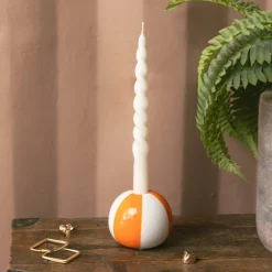 Floats lysestake 8 cm Beachball oransje