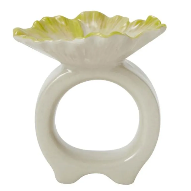 Flora serviettring 6 cm beige/gul