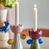 Florita lykt & lysestake 2 deler multi