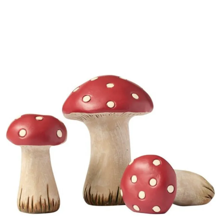 Fluesopp 5,5 cm 3 stk rød
