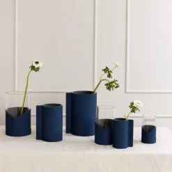 Fold Nupo vase M 11x20 cm midnight blue