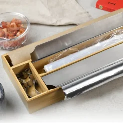 Foliedispenser 42x19x5,4 cm bambus