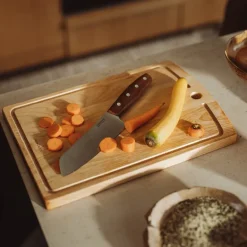 Folken santokukniv 16 cm tre/stål