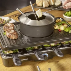Fondue-raclette kombinert 2-i-1 RG 2347 svart