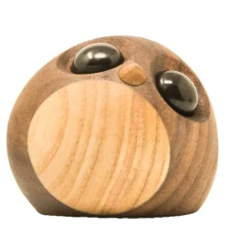 Freddy pingvinunge trefigur 5 cm valnøtt/ask
