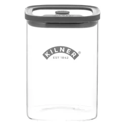 Fresh M oppbevaringskrukke 1L glass/grå
