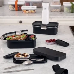 Fresh & Save Bento matboks 2 deler 20,7x12,3 cm svart