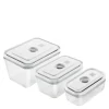 Fresh & Save vakuum box sett 3 stk rektangulær
