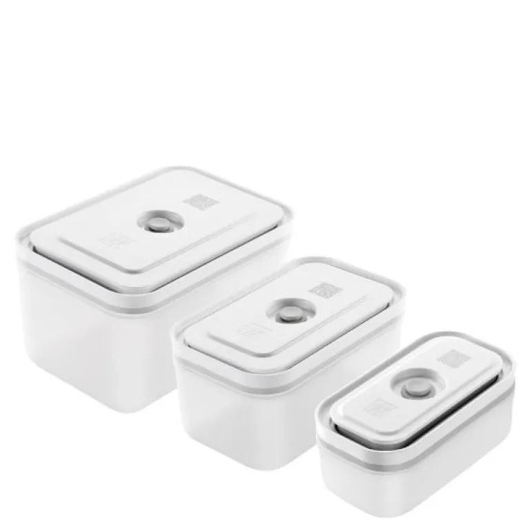 Fresh & Save vakuum box sett 3 stk: S -M- L plast rekt.
