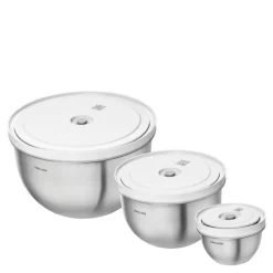 Fresh & Save vakuumskålsett 6 deler rustfritt stål