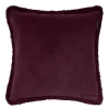 Fringe putetrekk fløyel 50x50 cm fig
