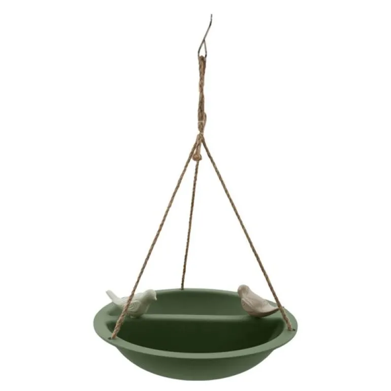 Fuglebad 27 cm grønn