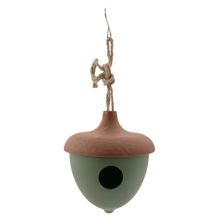 Fuglehus 19 cm grønn