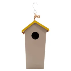 Fuglehus 27 cm taupe gul