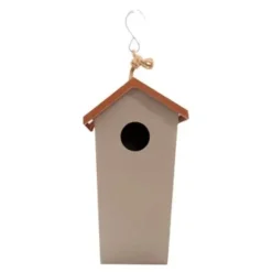 Fuglehus 27 cm taupe terrakotta