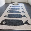 Gangteppe Whale 250x70 cm svart/hvit