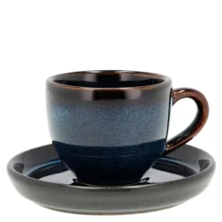 Gastro espressokopp m/skål 7 cl Mørkblå/Svart