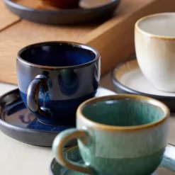 Gastro espressokopp m/skål 7 cl Mørkblå/Svart