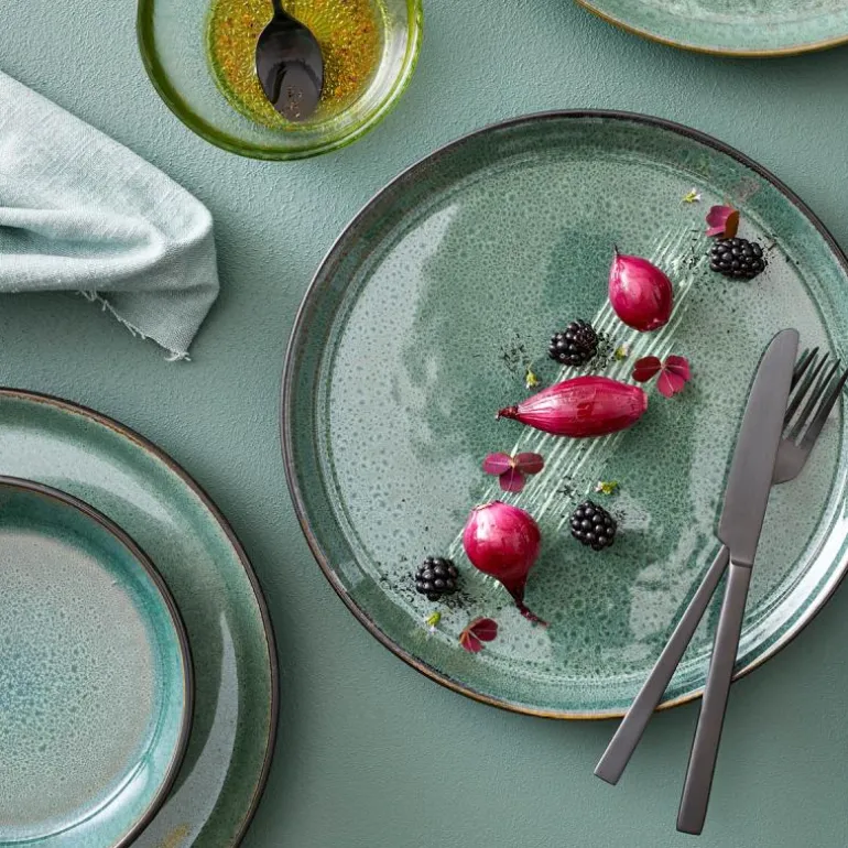 Gastro tallerken 21 cm svart/grønn