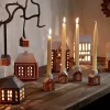 Gingerbread adventsstake 4 deler brun