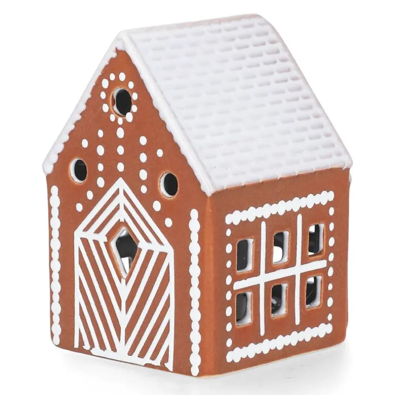 Gingerbread lyshus Kirke LED 8,5 brun
