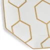 Gio Gold tallerken åttekantet 23 cm hvit