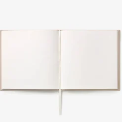 Gjestebok 23x24 cm gul/beige