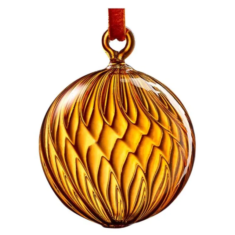 Glasskule 6 cm amber