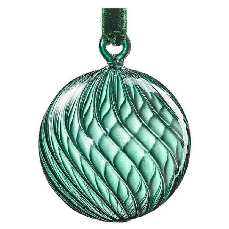 Glasskule 6 cm blågrønn