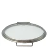 Glasslokk 24 cm børstet stål