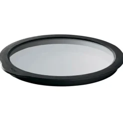 Glasslokk 24 cm klar/svart