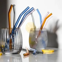 Glasspipe sugerør turmeric