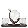 Globe karaffel og whiskyglass i krystall 3 deler 95/36 cl