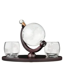 Globe karaffel og whiskyglass i krystall 3 deler 95/36 cl