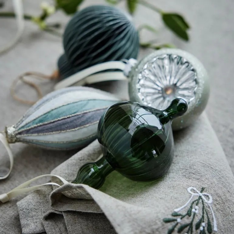 Glosille ornament 14,5 cm grønn