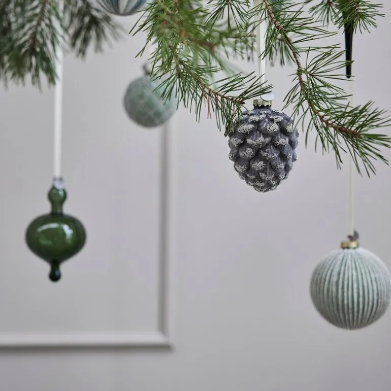 Glosille ornament 14,5 cm grønn