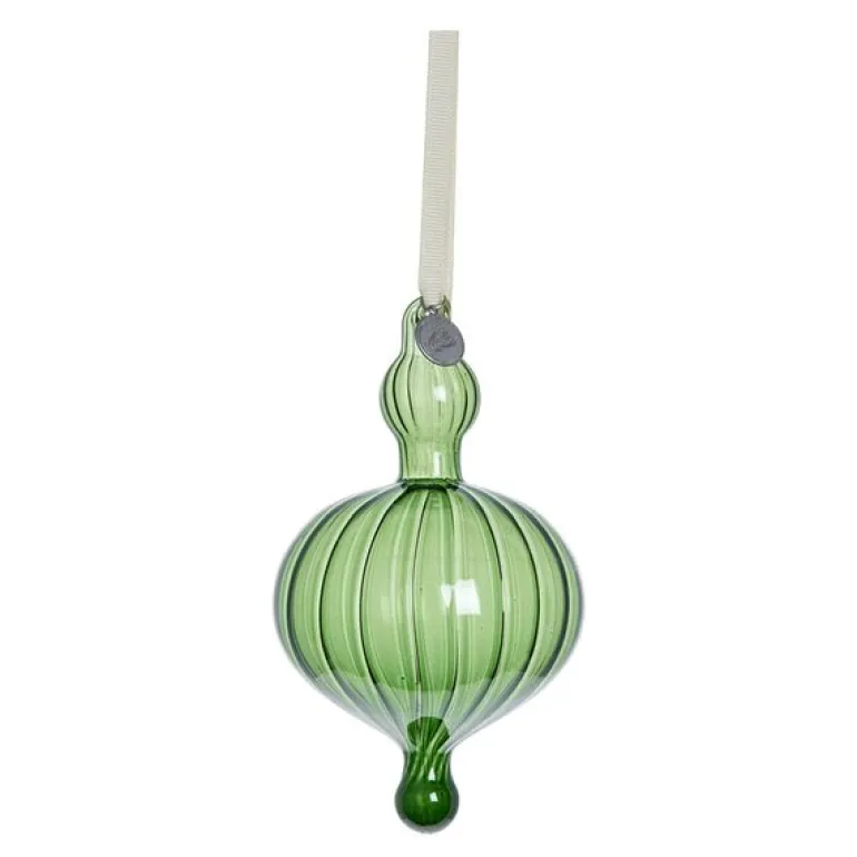 Glosille ornament 14,5 cm grønn