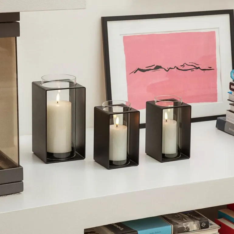 Glow lyslykt 18 cm svart