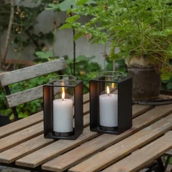 Glow lyslykt 18 cm svart