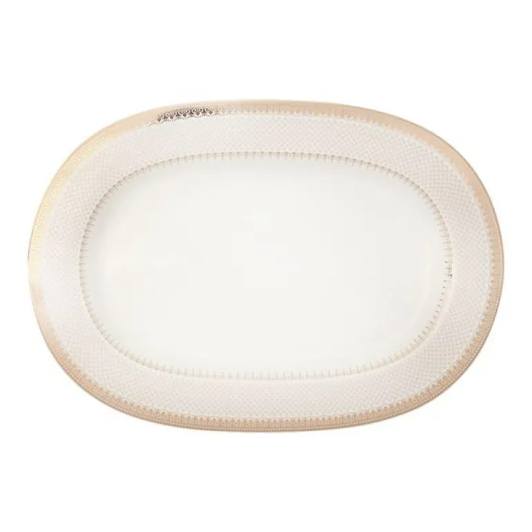 Gold Grande ovalt fat 24x34,5 cm