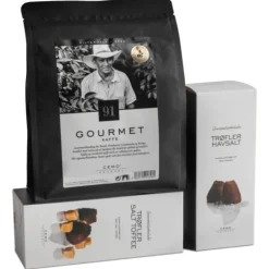Gourmet gavesett kaffe & trøfler