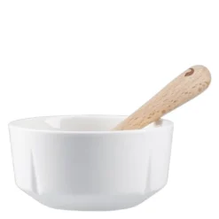 Grand Cru snacksskål med skje 9 cm hvit