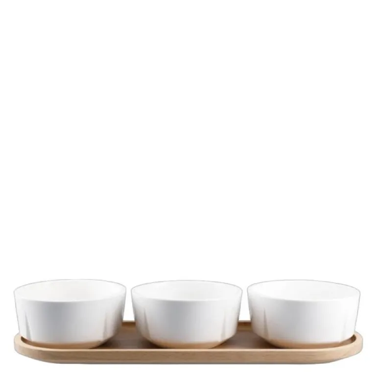 Grand Cru tapassett 33x12 cm 3 stk hvit