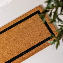 Grande kokos dørmatte 60x150 cm natur svart