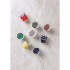 Gres espressokopp 10 cl 6,5x6 cm grå