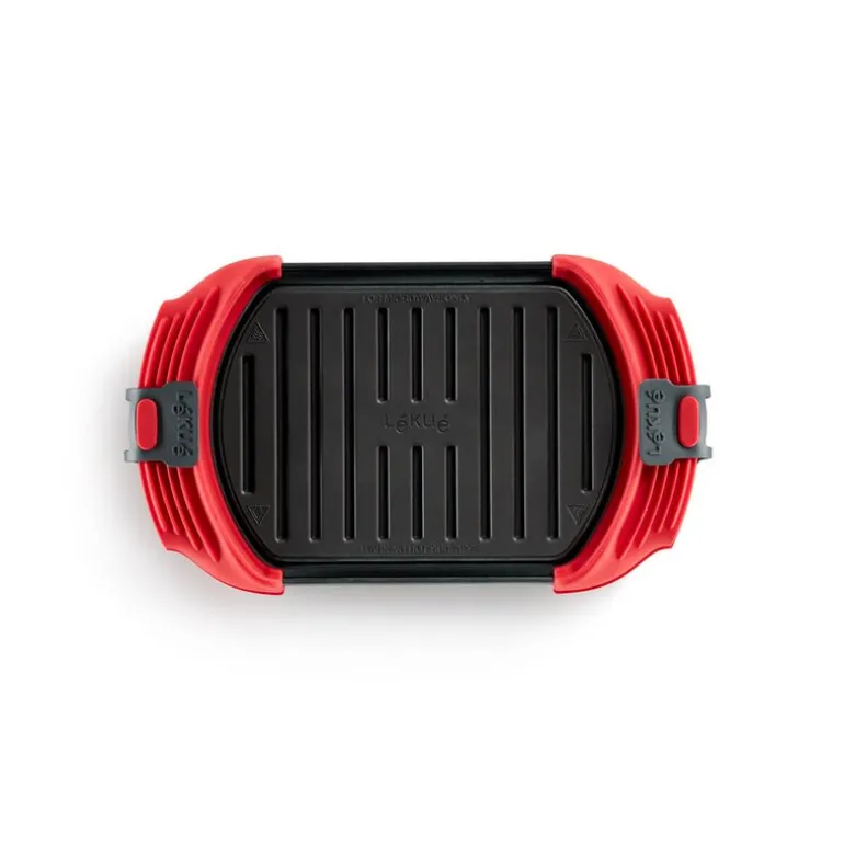 Grill for mikrobølgeovn 26x15 cm rød