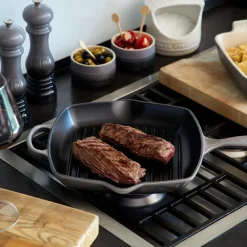 Grillpanne støpejern 26 cm flint